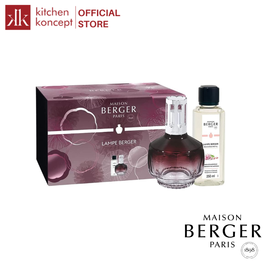 Hình ảnh MAISON BERGER - Bộ Đèn Xông Tinh Dầu Molecule Plum - 2 Món - 380ml