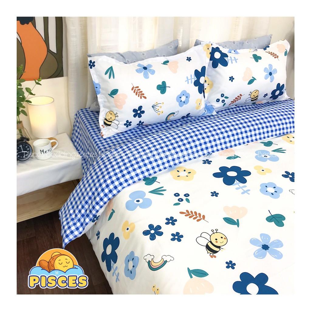 Bộ Chăn Ga Gối Cotton Poly Hoa Thổ Cẩm
