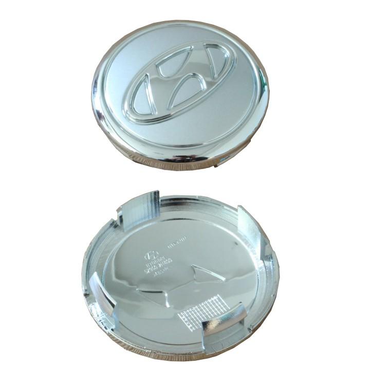Logo chụp mâm, ốp lazang bánh xe ô tô Hyundai HY-65 đường kính 65mm