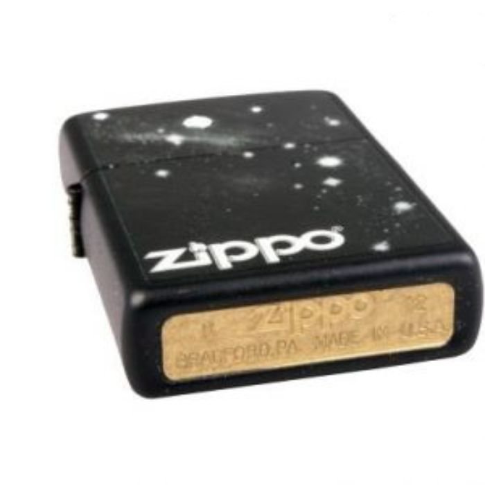 Bật Lửa Zippo Galaxy Logo Black Matte Chính Hãng Usa