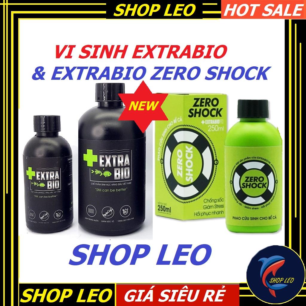 Vi sinh Extra Bio và Zero Shock- giúp làm trong nước, giảm độc tố và cân bằng PH,Chống Sốc, Giảm Stress, khử clo-shopleo