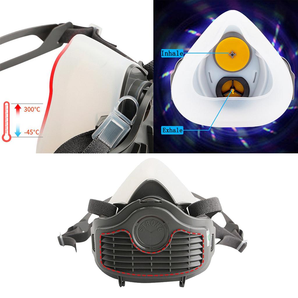 Silica Gel Half Face Dust Mask Breathing Dust-proof Anti-fog Mask