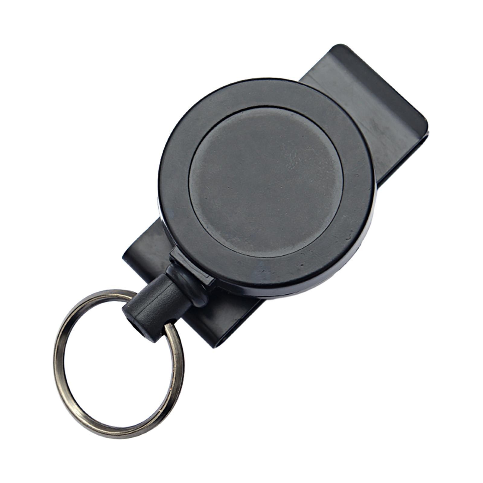 Heavy Duty Retractable Keychain Key Holder Durable Portable Retractable Reel Waist Key Chain Buckle for Outdoor Fishing