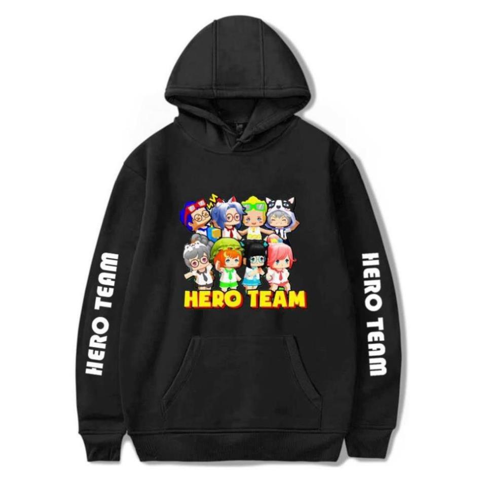 Sale 50% BST Áo HOODIE HERO TEAM - MINI WORLD - MINICRAFT kèm quà tặng bịt mặt