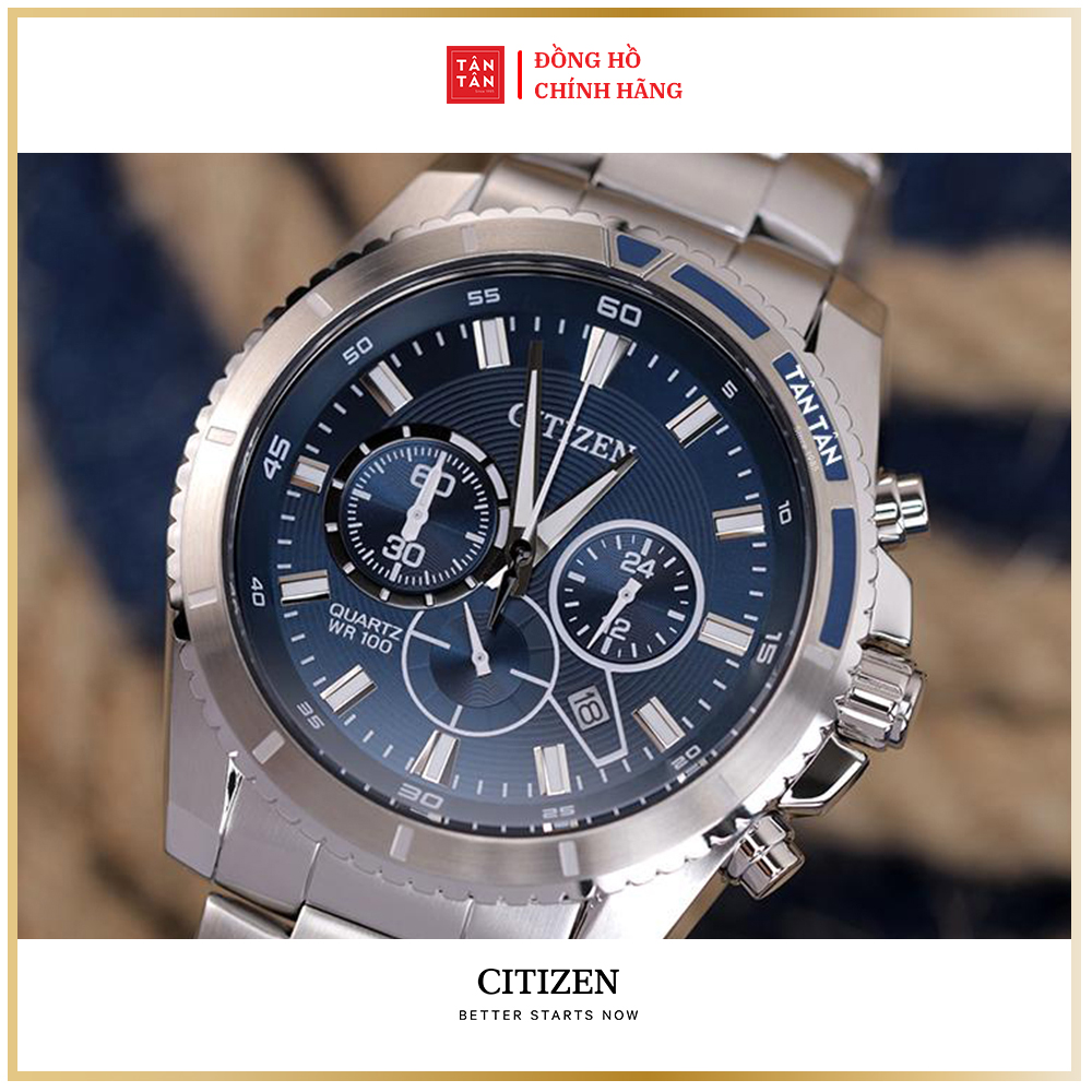 Đồng hồ Nam Citizen Quartz Chronograph AN8201-57L 46.5mm