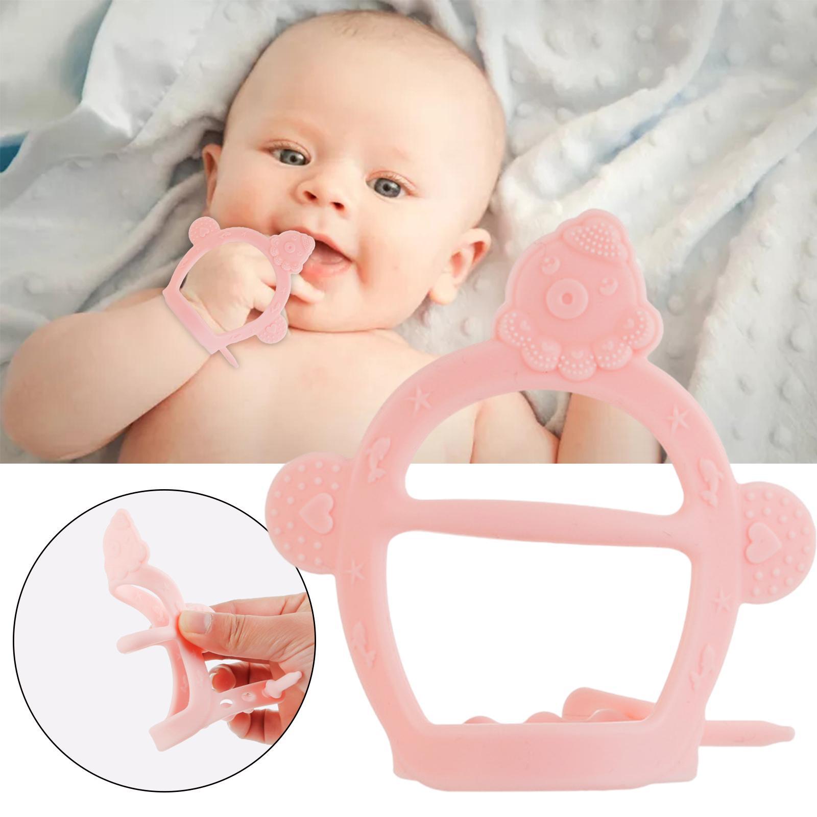 Baby Teething Toys Food Grade Silicone Soothing Teething for Babies Infants Pink
