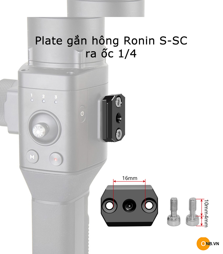 Plate gắn hông Gimbal Ronin S-SC ra ốc 1/4