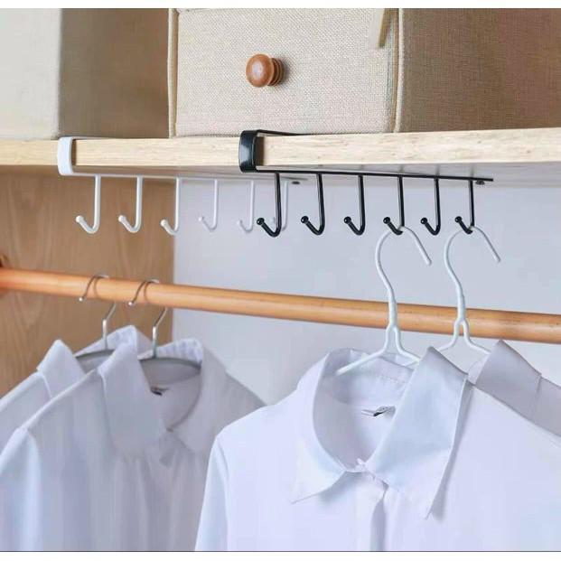 Thanh sắt 6 móc treo đồ tiện dụng