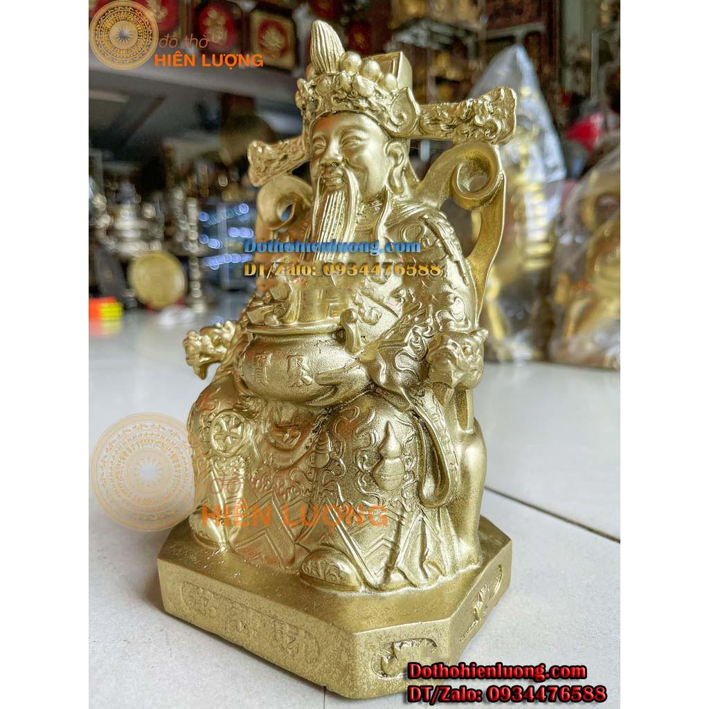 Tượng Ông Phát - Thần Tài Lộc Bằng Đồng Vàng Nguyên Chất Cao 20cm Đẹp Tinh Xảo