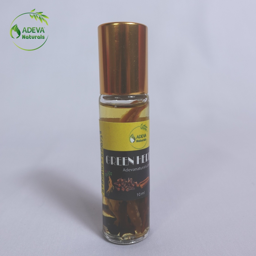 Dầu thảo dược Adeva Naturals - Green herb oil - Sản phẩm của Việt Nam - Dầu thảo mộc giúp thư giãn, giảm đau nhức, làm dịu vết côn trùng cắn, hít ngửi làm thông mũi, họng.