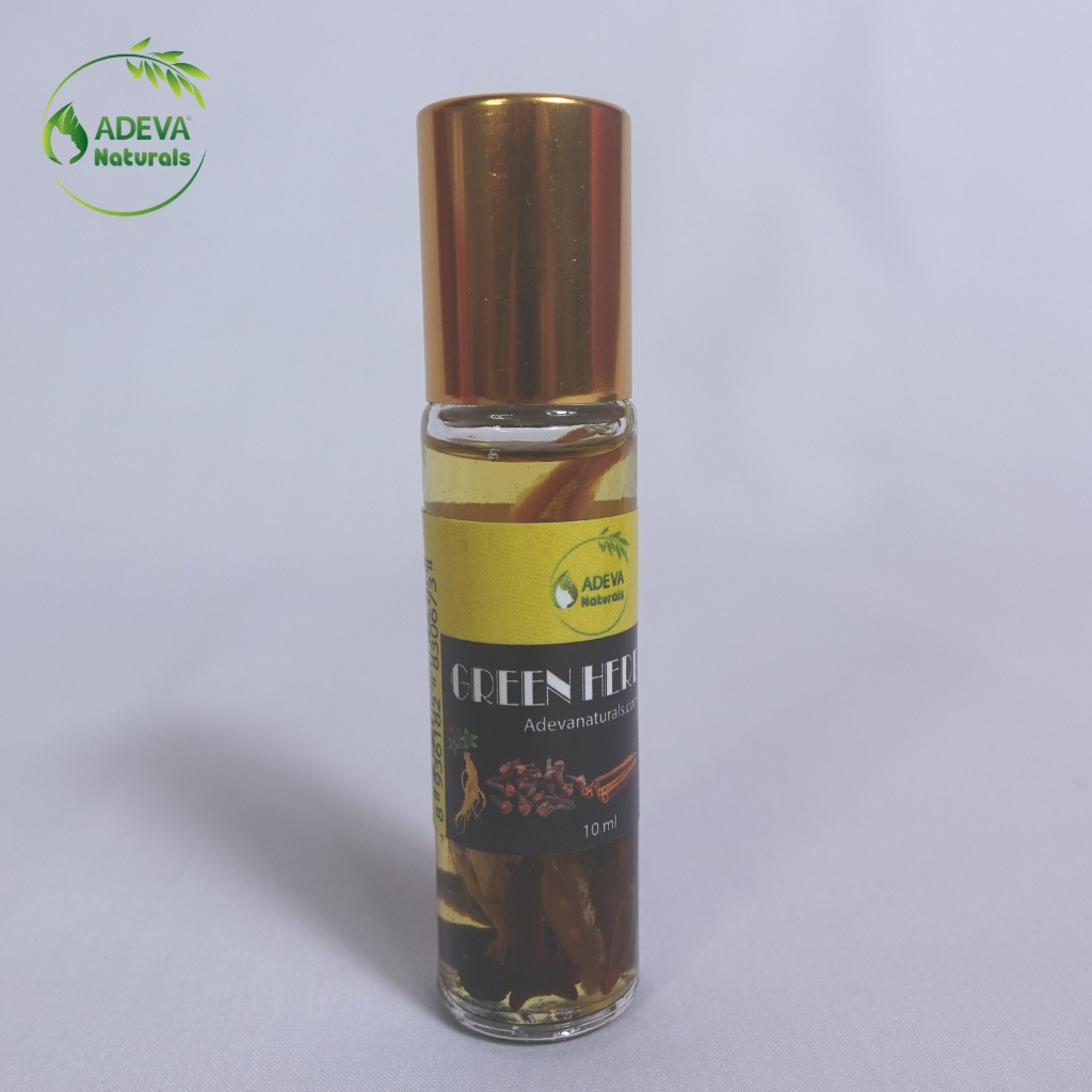 Dầu thảo dược Adeva Naturals - Green herb oil (set 3 chai 10 ml) - Sản phẩm của Việt Nam - Dầu thảo mộc giúp thư giãn, giảm đau nhức, làm dịu vết côn trùng cắn, hít ngửi làm thông mũi, họng.