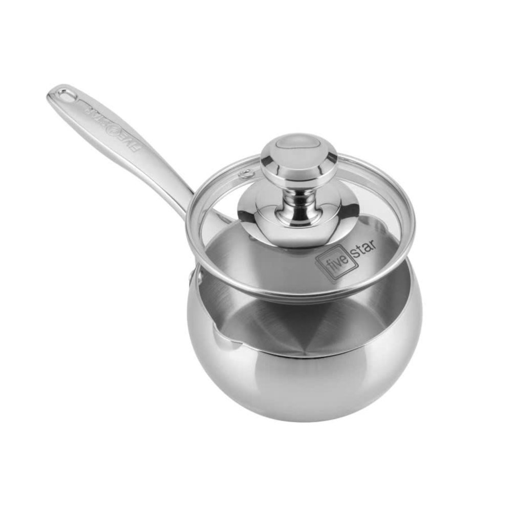 Quánh Inox Nắp Kiếng Fivestar Q12-3DG (12cm) - Hàng Chính Hãng