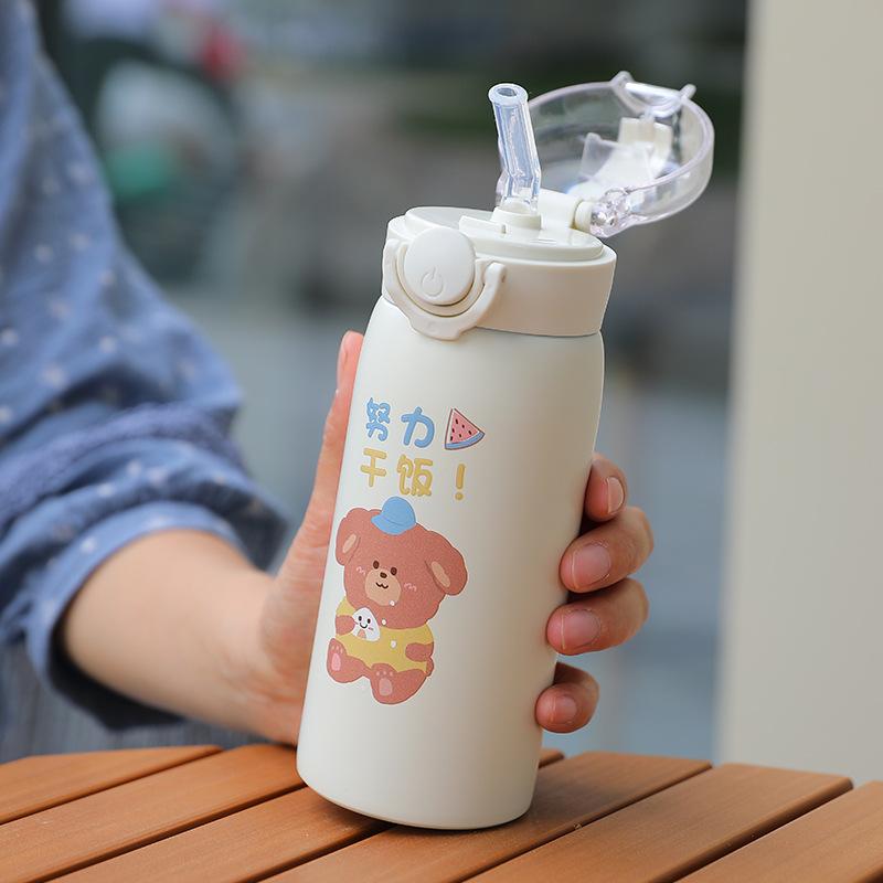 360/500Ml Inox Giữ Nhiệt Bình Uống Nước Cho Bé Gái Trẻ Em Đi Du Lịch Ngoài Trời Cốc Cà Phê Cốc Chân Không nhiệt Tumbler