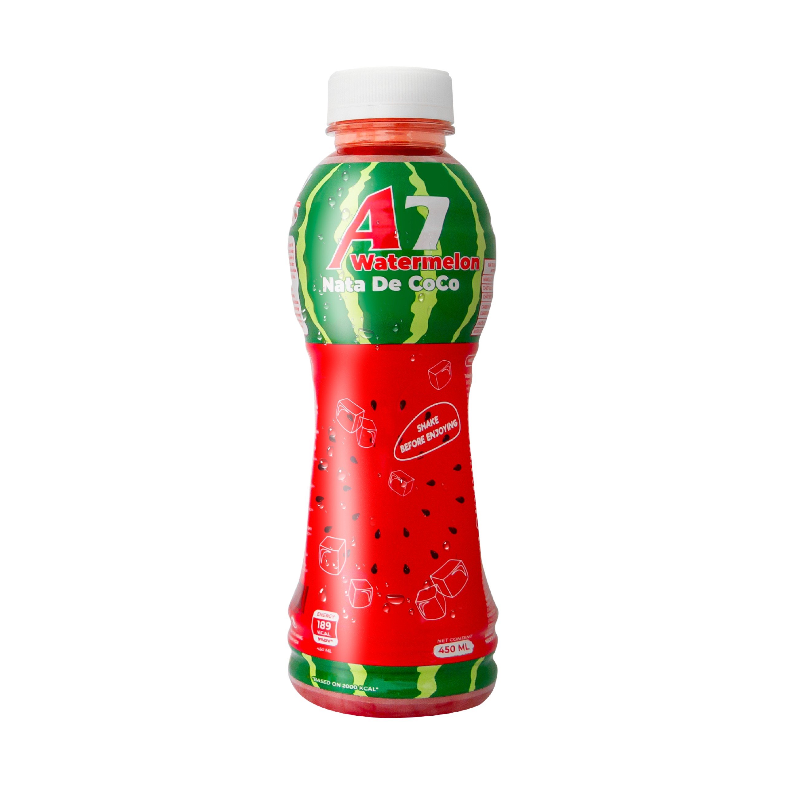 Nước Dưa Hấu Thạch Dừa A7 Chai 450ml - Thùng 24 Chai