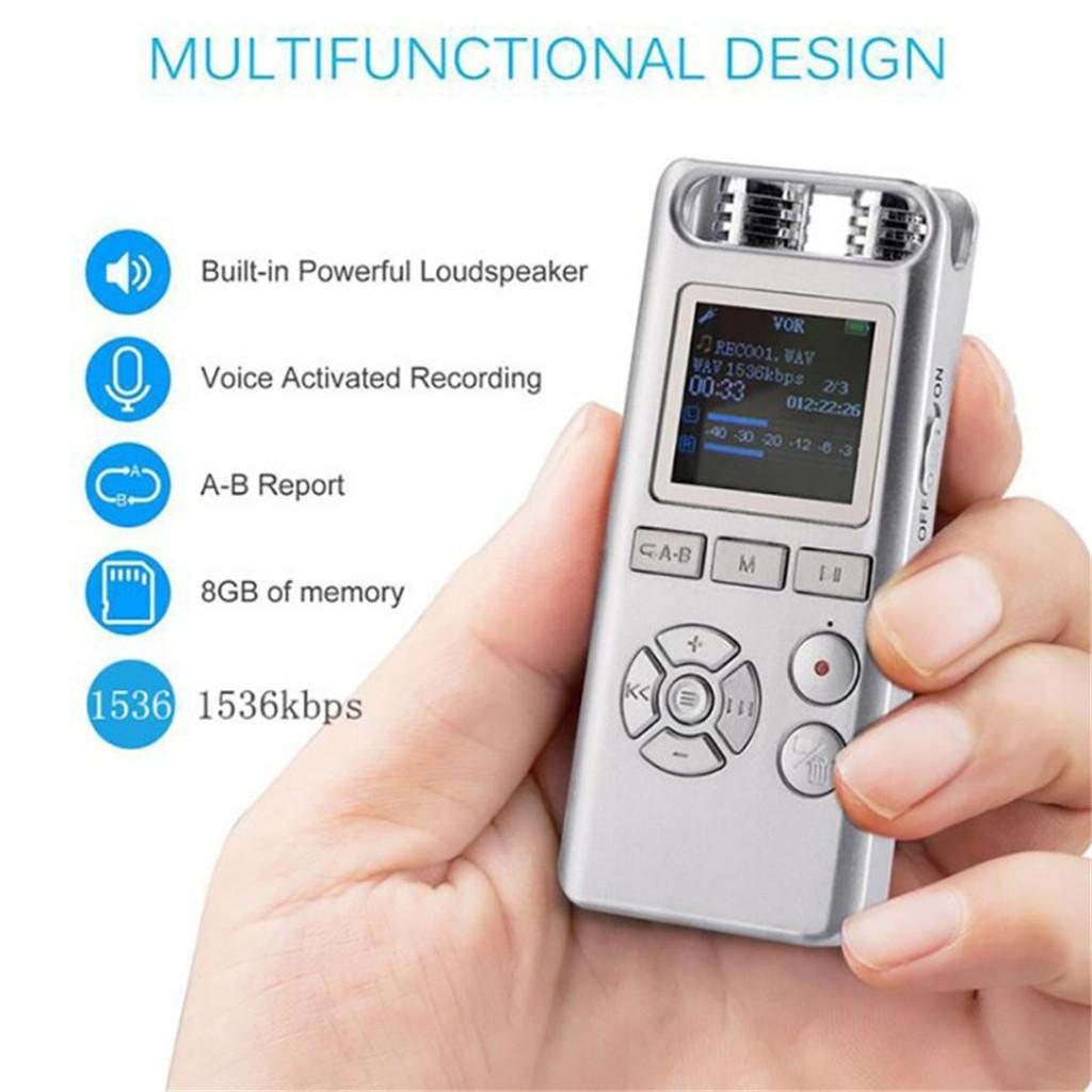 Digital Sound Voice 8GB Rechargeable MP3 Player Record
