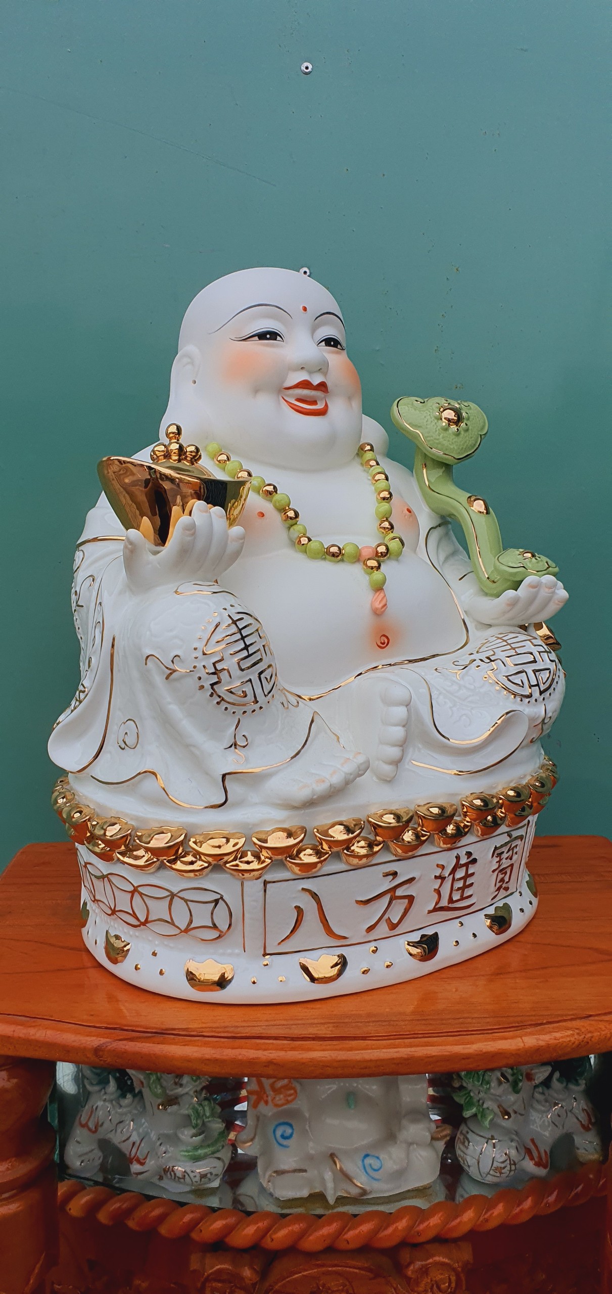 Tượng Phật Di Lặc Sứ Cao 35cm