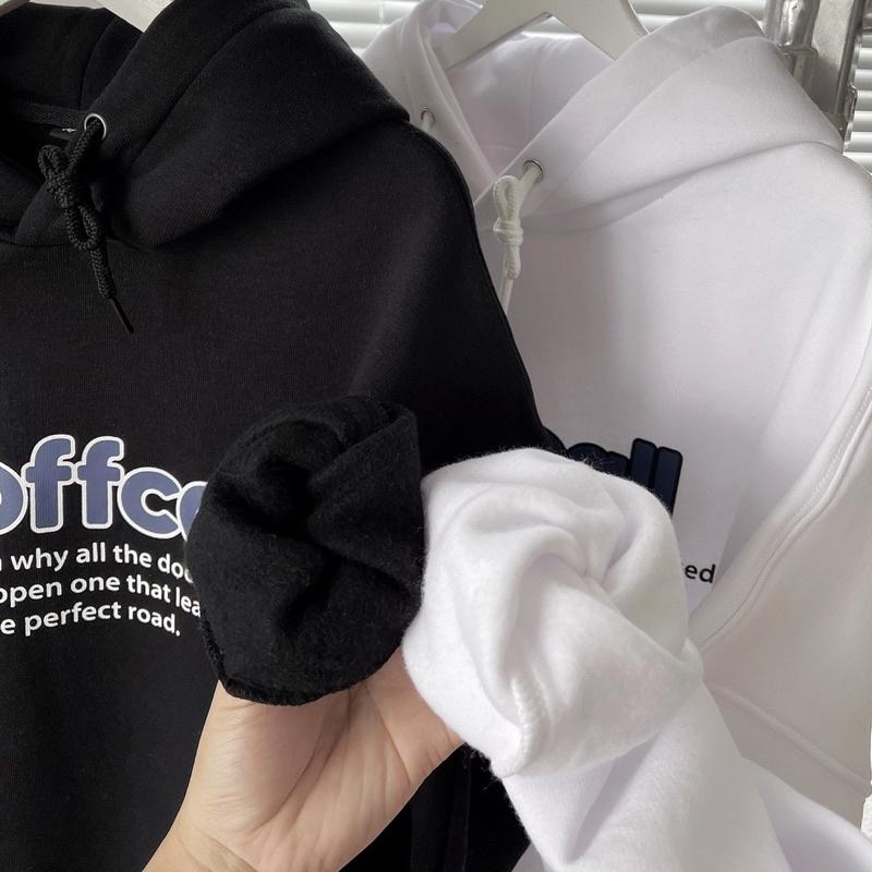 Áo hoodie nỉ UNOFFCALL nỉ bông dày dặn Form rộng unisex nam nữ