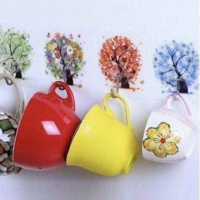 Set 10 móc dán 3D siêu dính hình cute