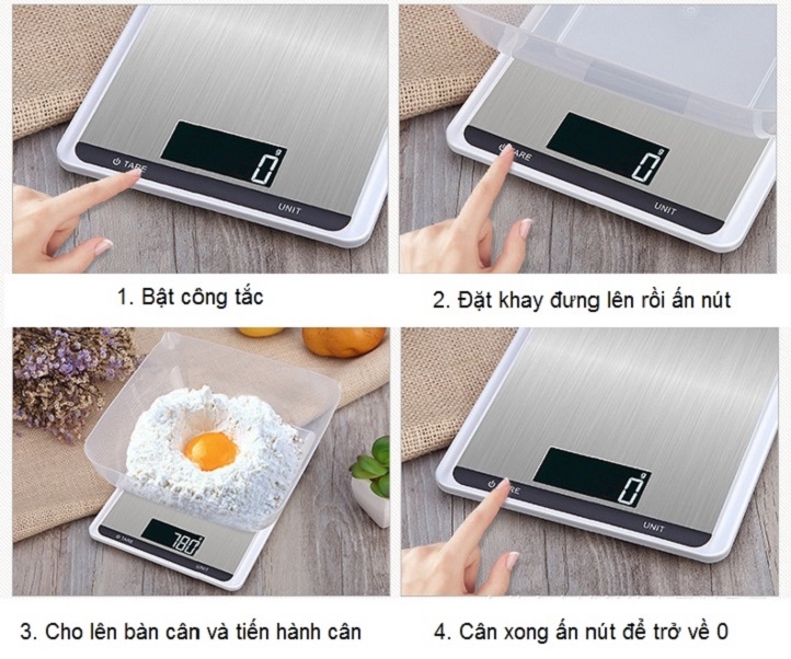 Cân Điện Tử Nhà Bếp CX-518 Thiết Kế Sang Trọng, Màn Hình LCD Rõ Nét