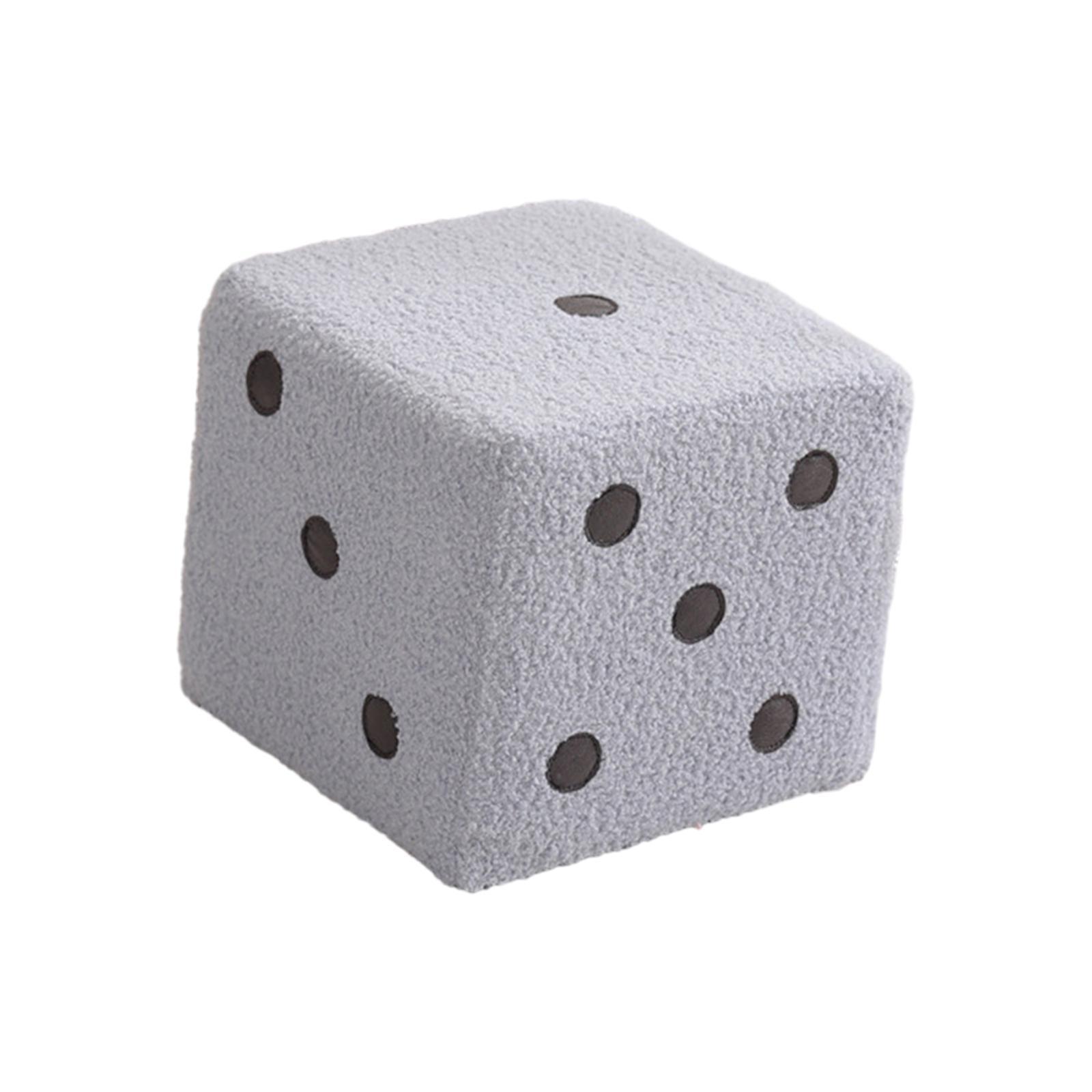 Dice Cube Ottoman Dice Cubic Foot Stool for Couch Bedside Playroom