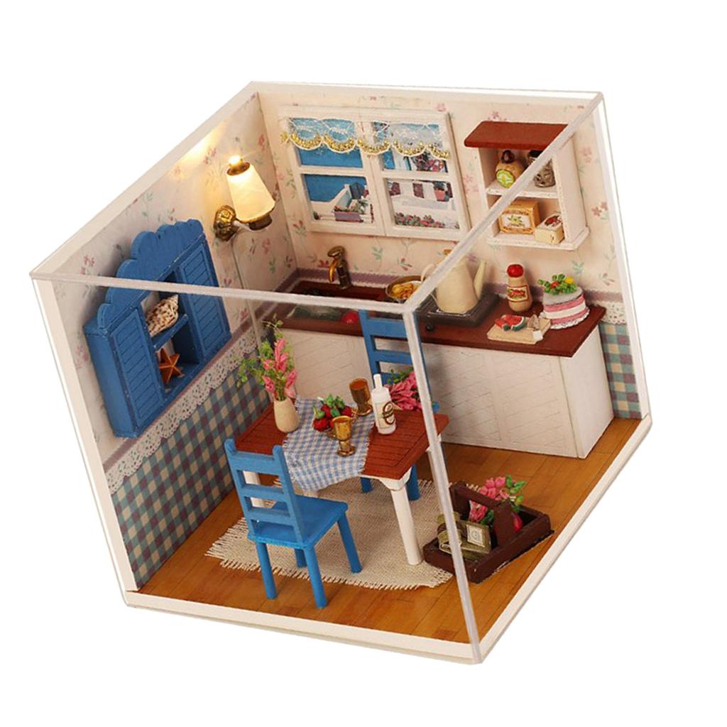 1:24 Nhà Búp Bê Mini DIY Phong Cách Châu Âu Hoàng Tử Nhà Búp Bê Bộ Dụng Cụ Thủ Công