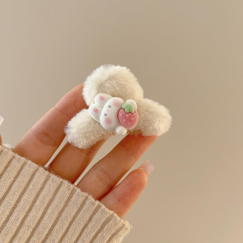 Kẹp tóc càng cua mini 4.5cm phụ kiện mùa thu đông thỏ nhỏ cà rốt dễ thương, kẹp cá mập mini lông