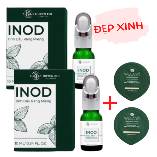 Combo 2 Hộp Serum sâu răng hôi miệng INOD Huyền Phi Tặng Kèm Gội (Xả) Mini Weilaiya Ngẫu Nhiên