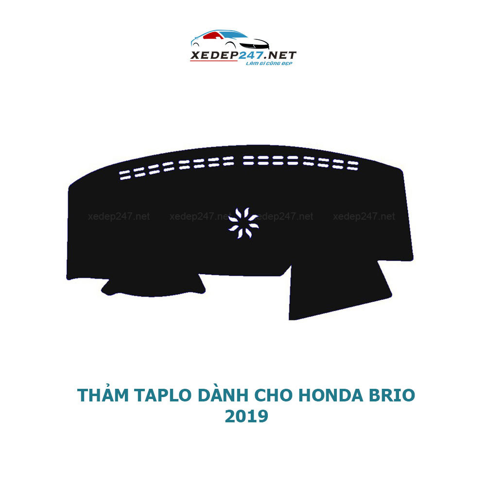 Thảm Taplo dành cho xe Honda Brio 2019 đến 2020 chất liệu Nhung, da Carbon, da vân gỗ