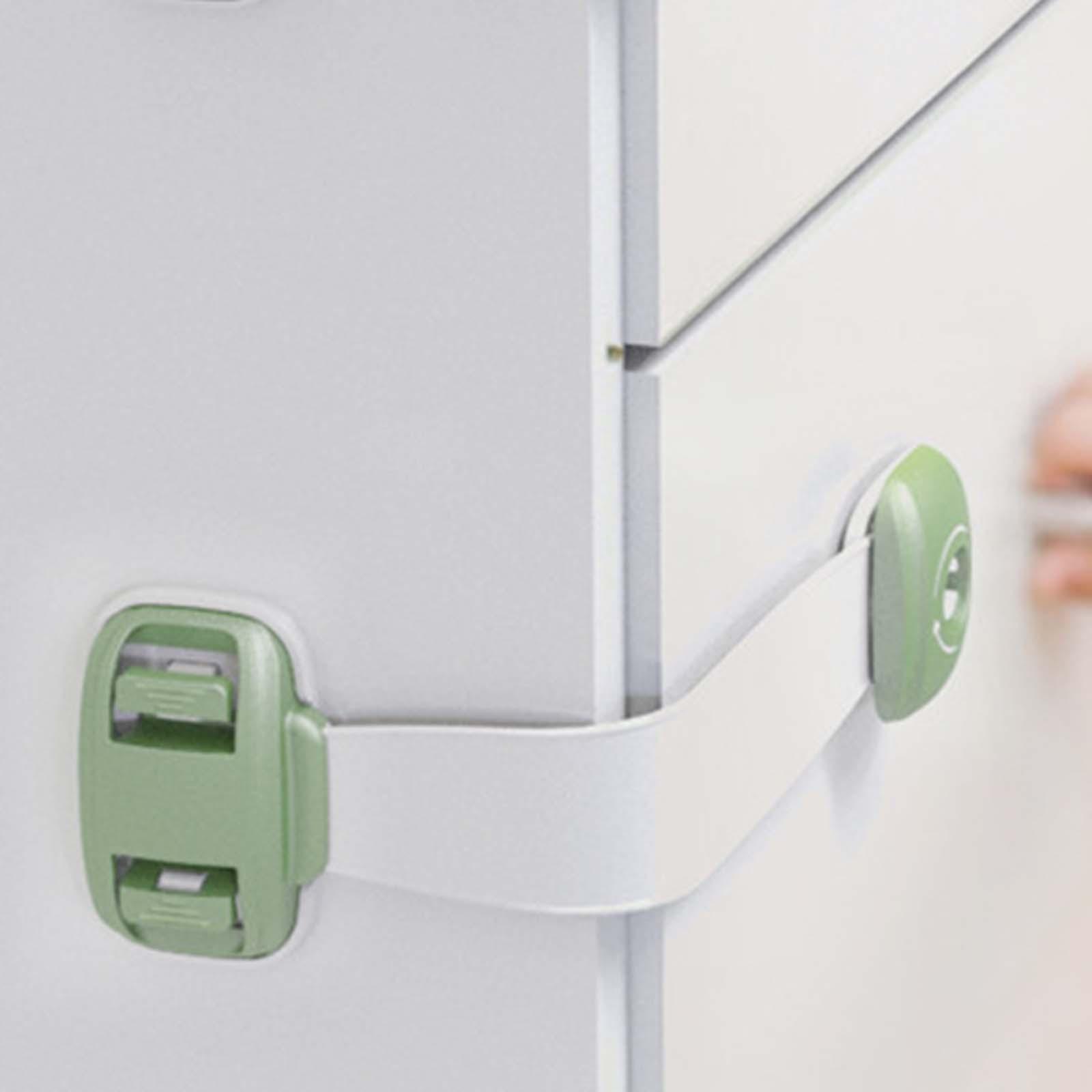 Child Safety Locks, Baby Proofing Cabinet Locks, Snap Button System Locks for Cabinets, Drawer, Closet, Fridge, Refrigerator, Trash