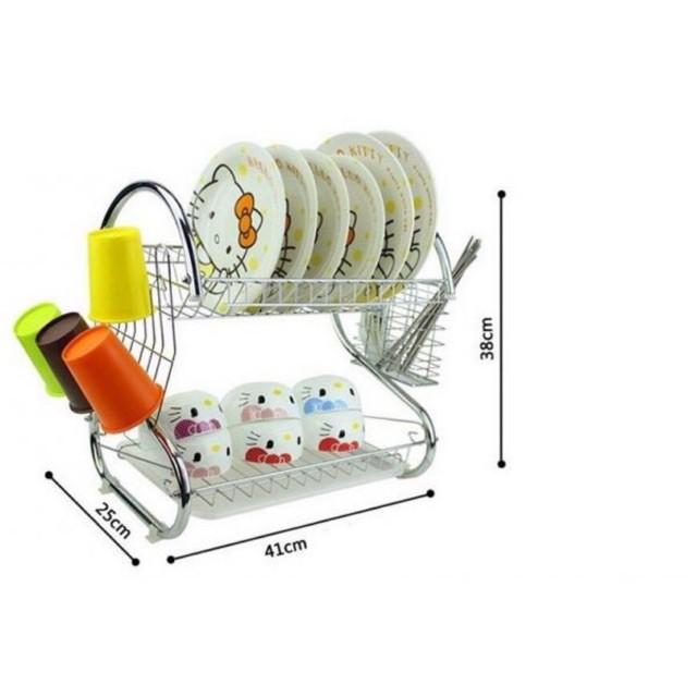 Giá úp bát 2 tầng inox tiện lợi