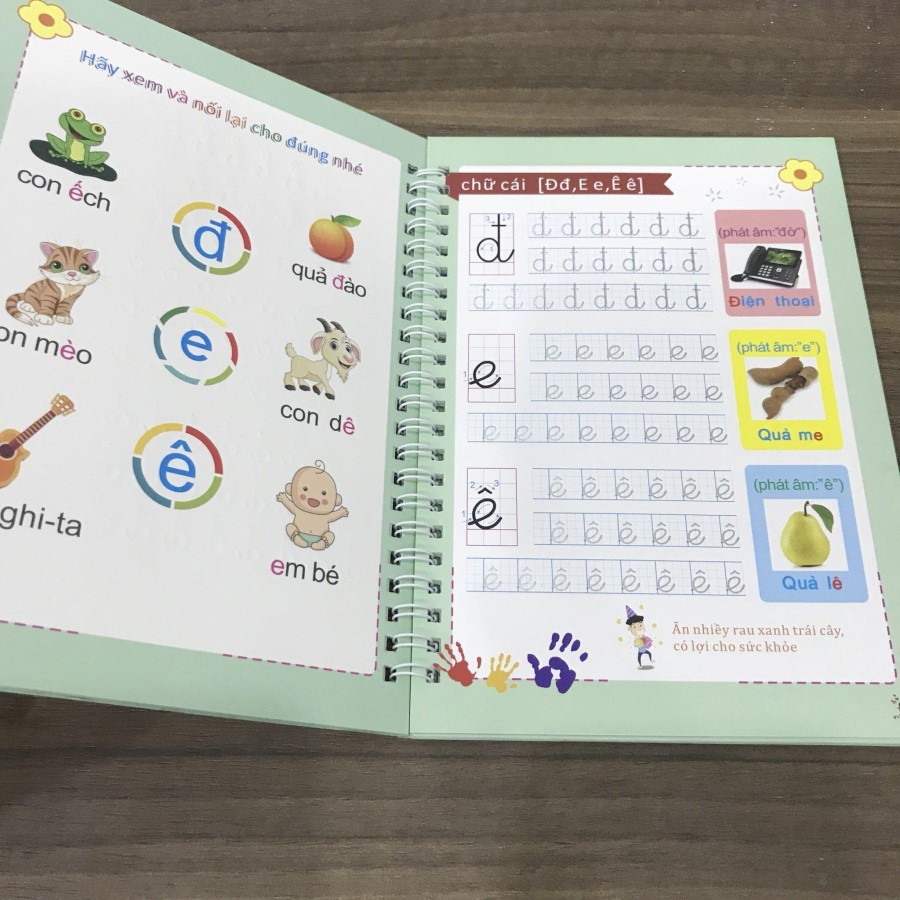 Bộ 3 Vở tập viết luyện chữ với bút tự xoá thần kỳ