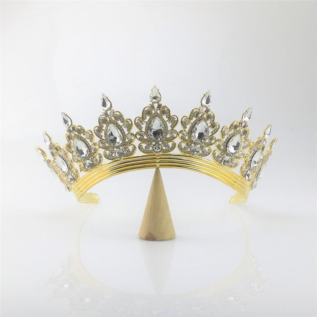 Bridal Rhinestone Crystal Hair Tiara Wedding Crown Veil Headband Headpiece