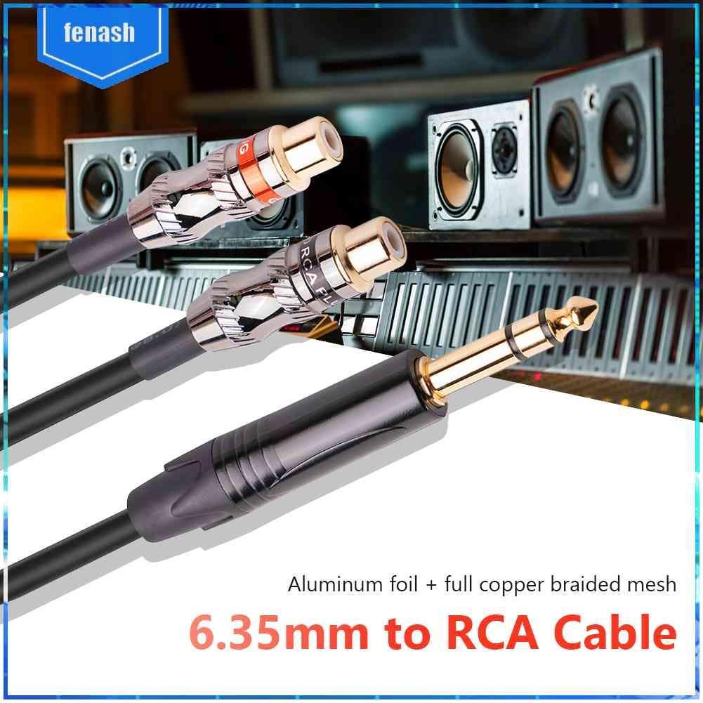 Cáp KếT NốI 6.35mm Mạ VàNg 24k RCA Sang 1 / 4 inch RCA Sang 1 / 4 inch Chuyên DụNg Cho Studio