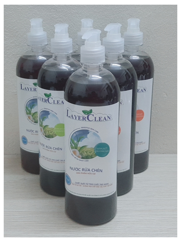 ComBo: 1 Chai Nước Rửa Chén Hữu Cơ Layer Clean - Hương Qủa Hồng + 1 Hương Quế + 1 Hương Quýt, Thể Tích 800ml