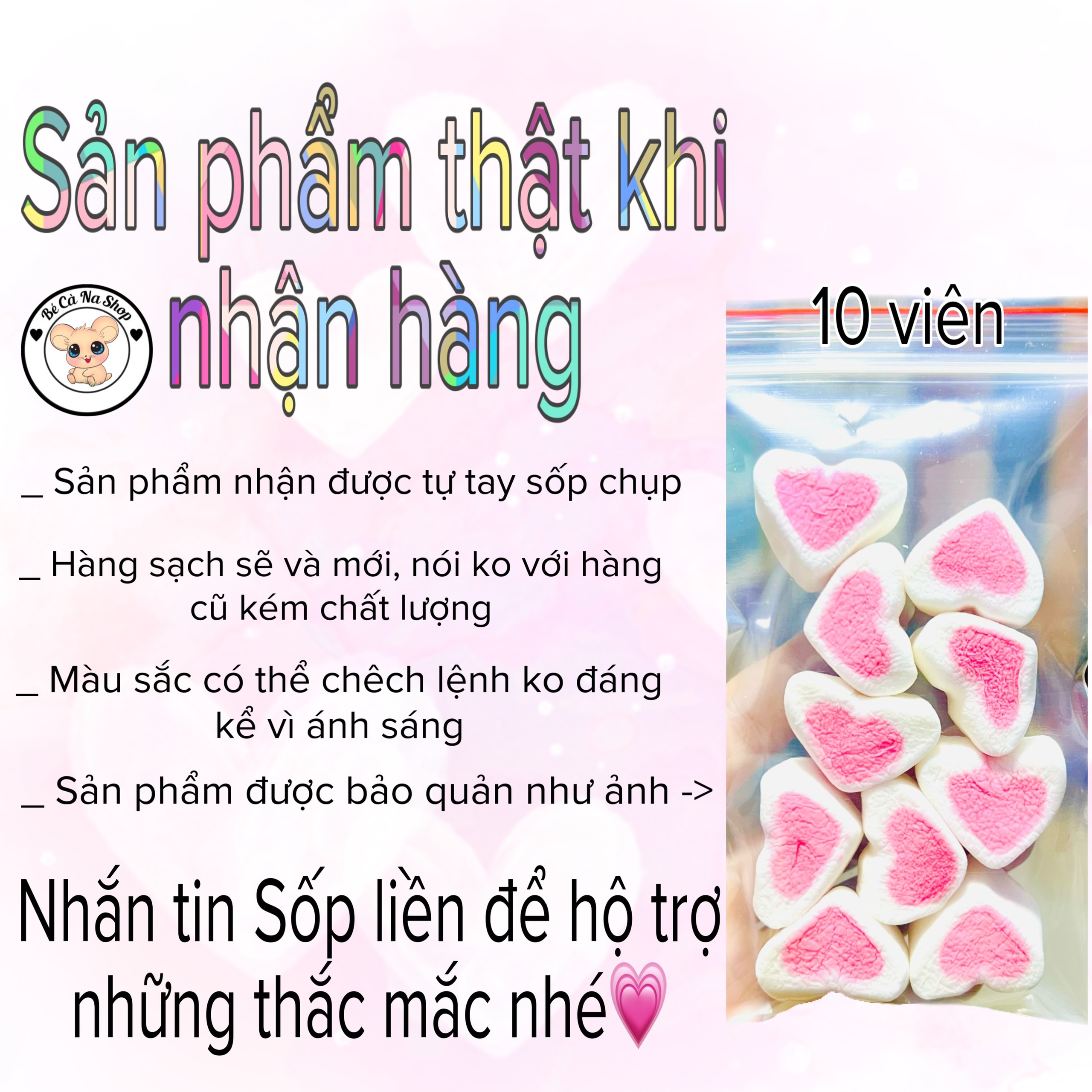 kẹo bông trái tim mềm (bé cà na) , thức ăn thưởng dặm cho hamster , thỏ bọ sóc chinchilla ...