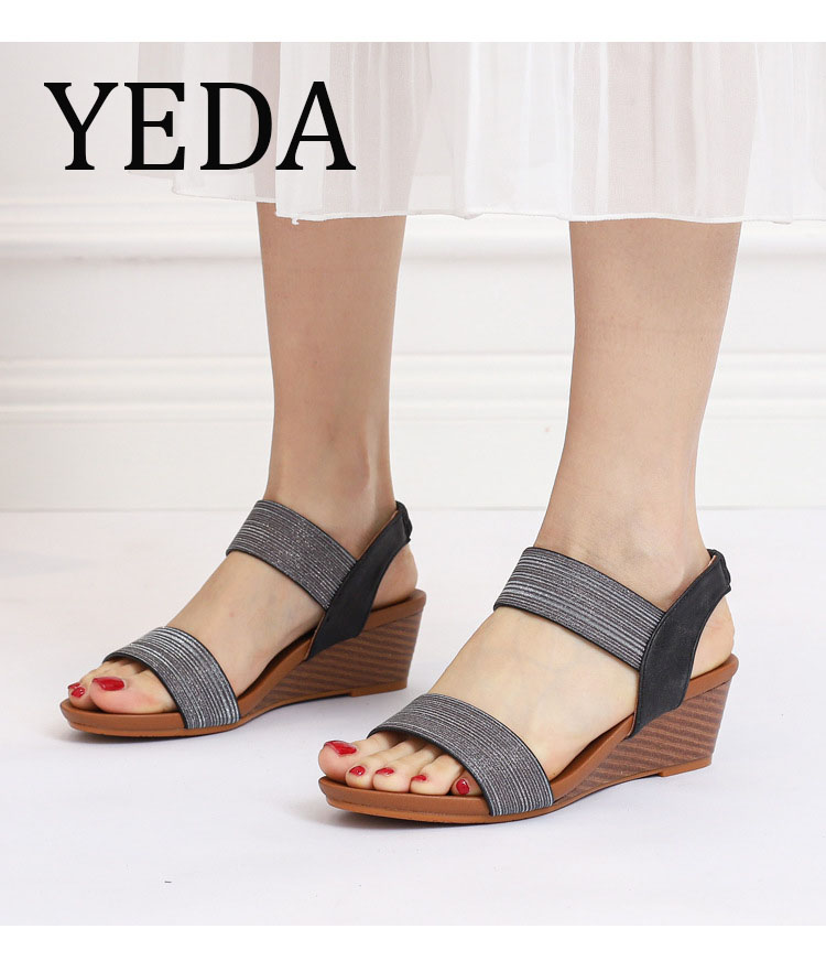 Giày quai ngang nữ giày sandals nữ dép quai hậu nữ cao 5 cm - 1418-169A