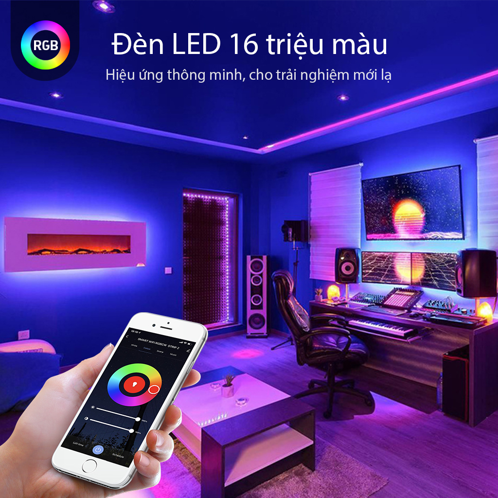 Đèn LED Dây Hiệu Ứng Thông Minh RGB ACOME AL03 16 Triệu Màu Công Suất 5W - Hàng chính hãng