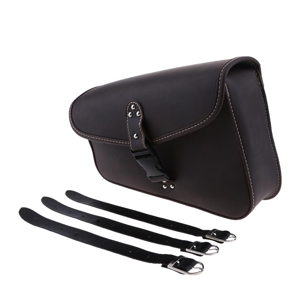 Left & Right PU Leather Solo Saddle Bag for 2004-2013 Harley Sportster XL883 XL1200