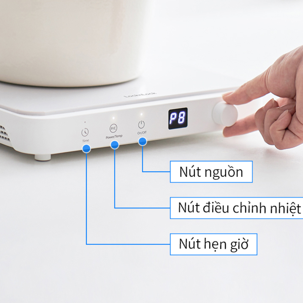 Bếp điện từ Locknlock Slim induction cooker EJI146WHT - Hàng chính hãng