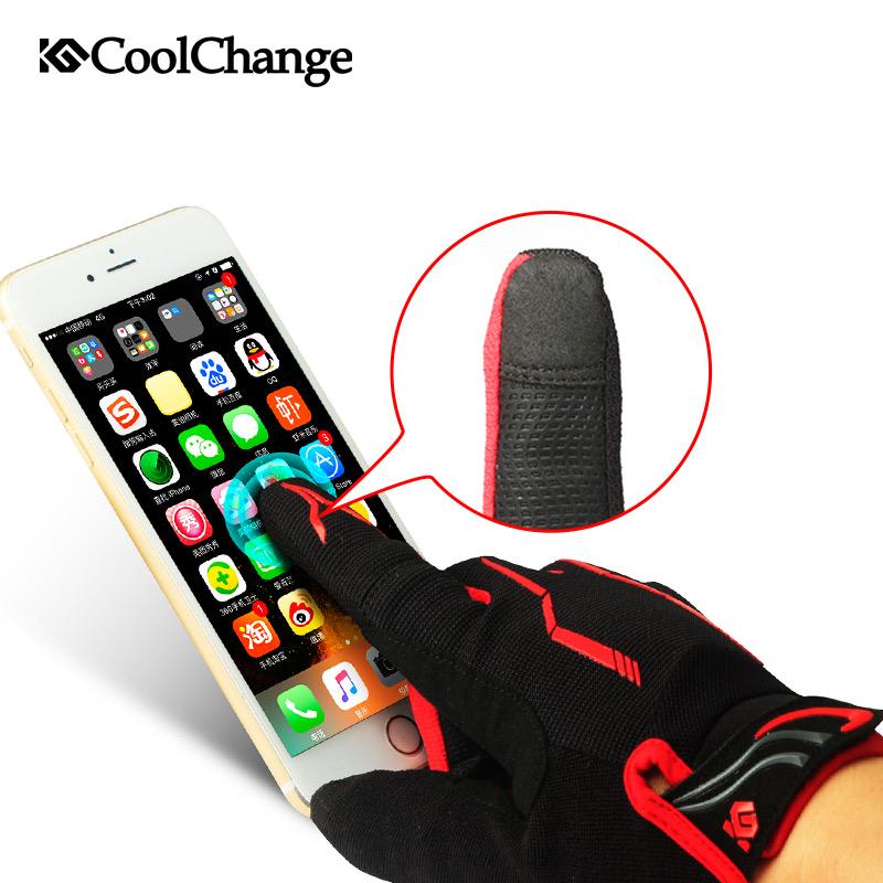 CoolChange Găng Tay Phượt Chống Gió Thể Thao Cảm Ứng Màn Hình Xe Đạp Full Ngón Tay Đua Đi Xe Thể Thao GEL Xe Đạp MTB Người Phụ Nữ Găng Tay