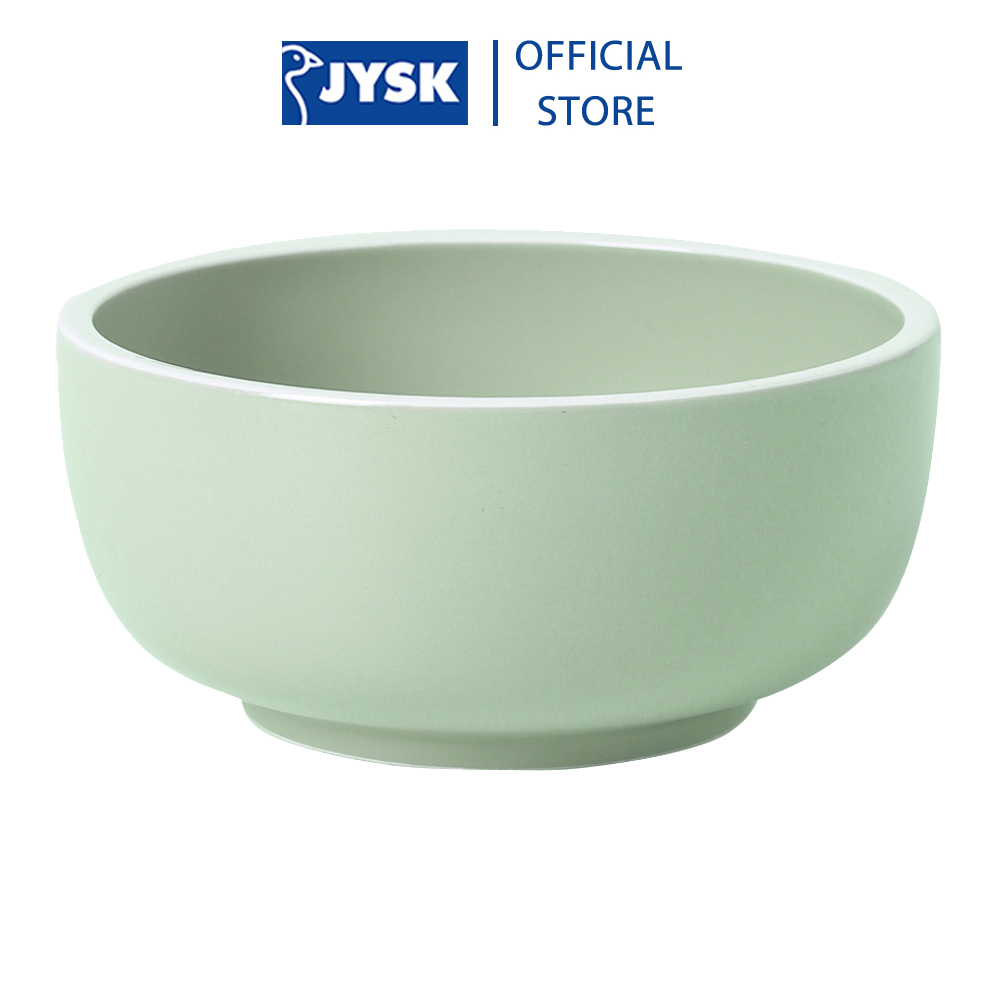 Tô JYSK Kimchi sứ xanh bạc hà viền trắng Ø17x7.9cm