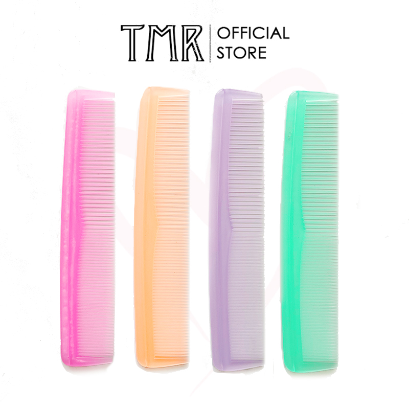 TMR-Lược nhựa chải tóc 2 răng tiện dụng,4 Màu