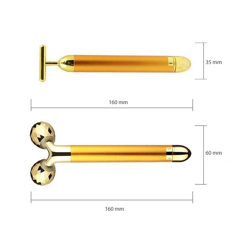 Bộ 2 Máy Massage Mặt Hình Con Lăn Chữ V Và Chữ T 3D Bằng Điện Giúp Da Mặt Săn Chắc