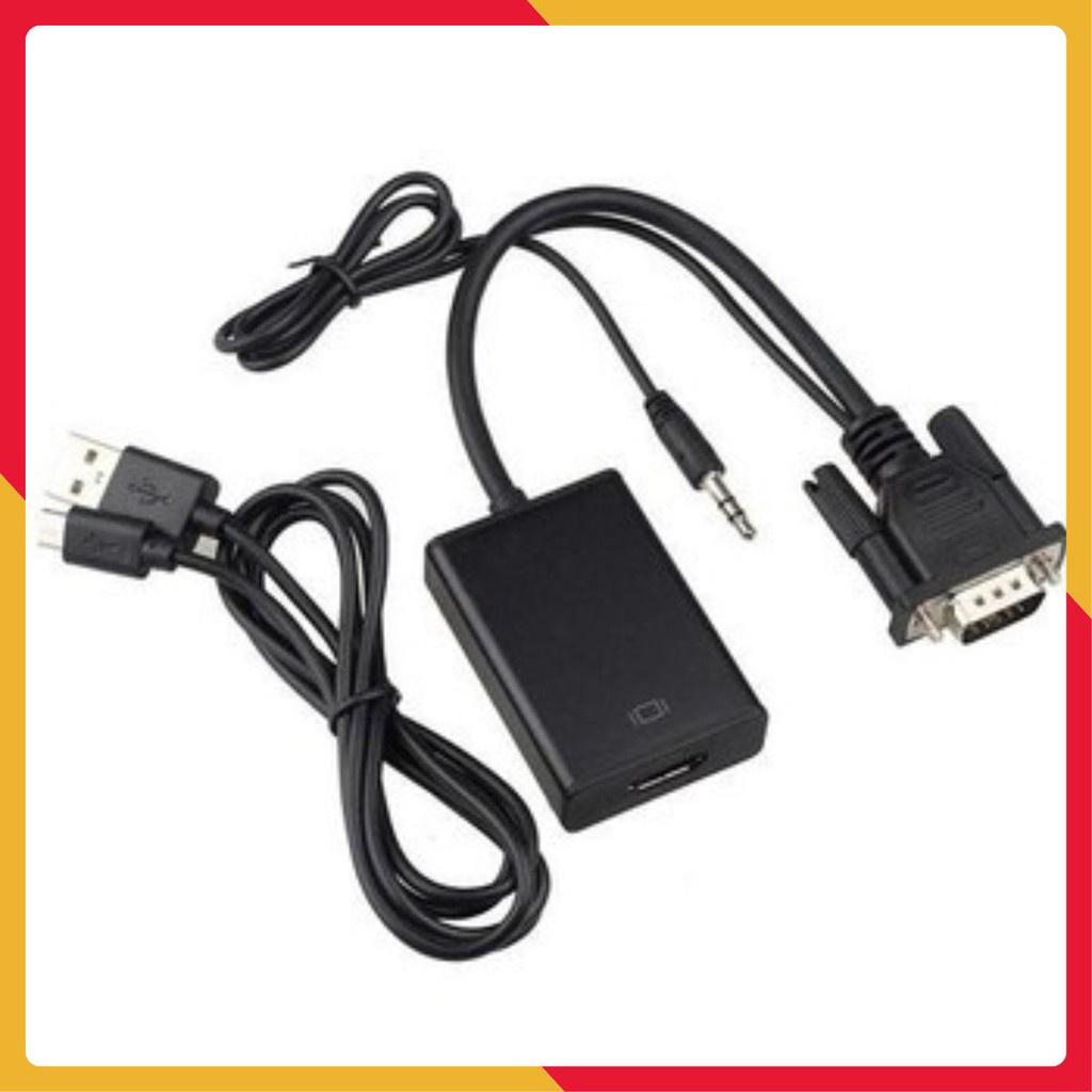 Cáp chuyển VGA sang HDMI, PC và Laptop cổng VGA chuyển sang TV HDMI có âm thanh