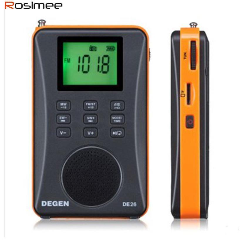 ĐÀI RADIO AM/FM/SW NGHE NHẠC MP3 CAO CẤP DEGEN DE26 HÀNG NHẬP KHẨU