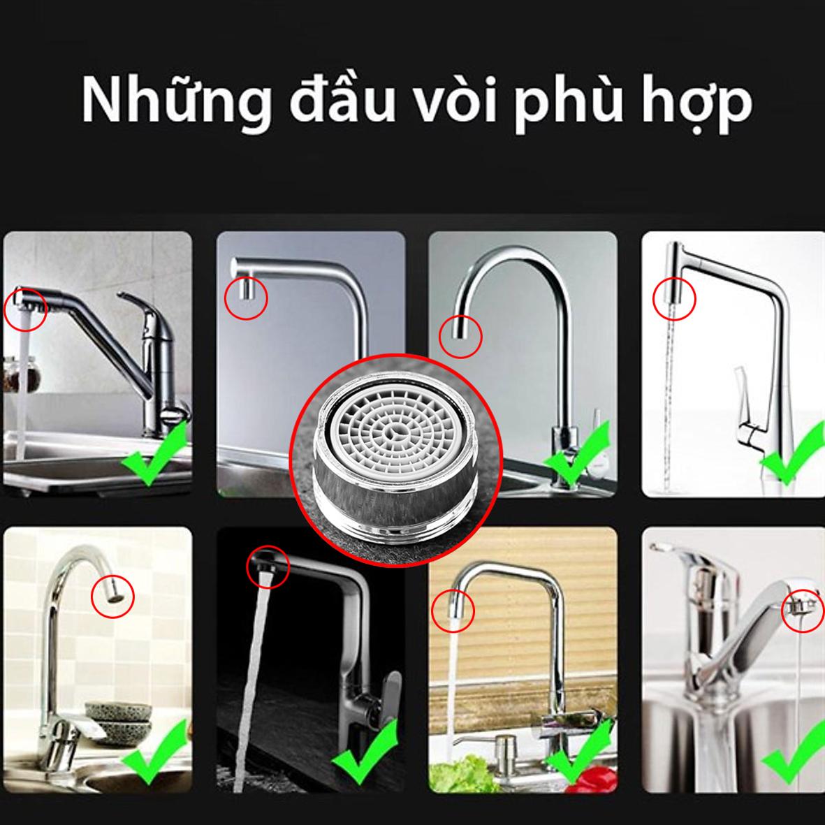 Đầu lọc vòi nước, phin lọc nước ren ngoài 23mm