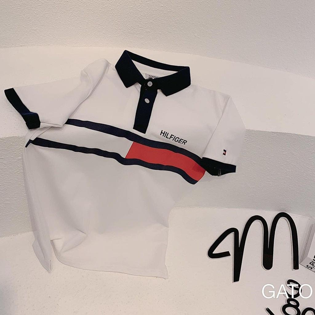 ÁO POLO NỮ TRẮNG HILFIGER CỔ ĐEN