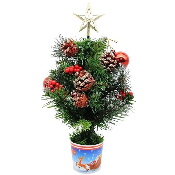 Cây Thông Mini 3 Loại Lá Trang Trí Noel 38 cm - Chaang Chiia LP-TN1.25-3LL