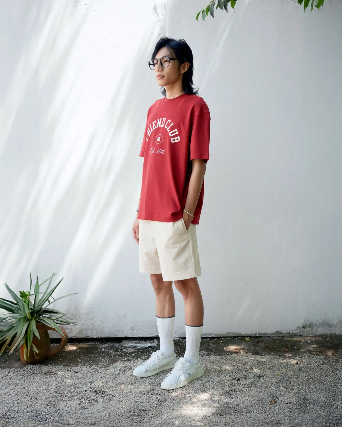 Áo thun tay ngắn nam in chữ Form Loose - RT 10S25TSS029 | ROUTINE CÀ MAU