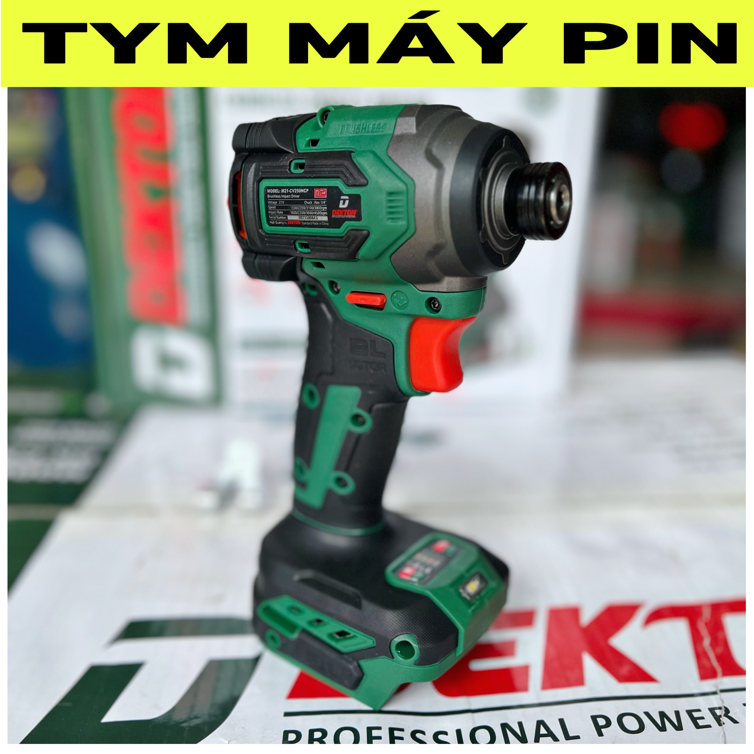 Máy Chuyên Vít Búa Dekton M21-CV250NCP – 21V – TYM MÁY PIN